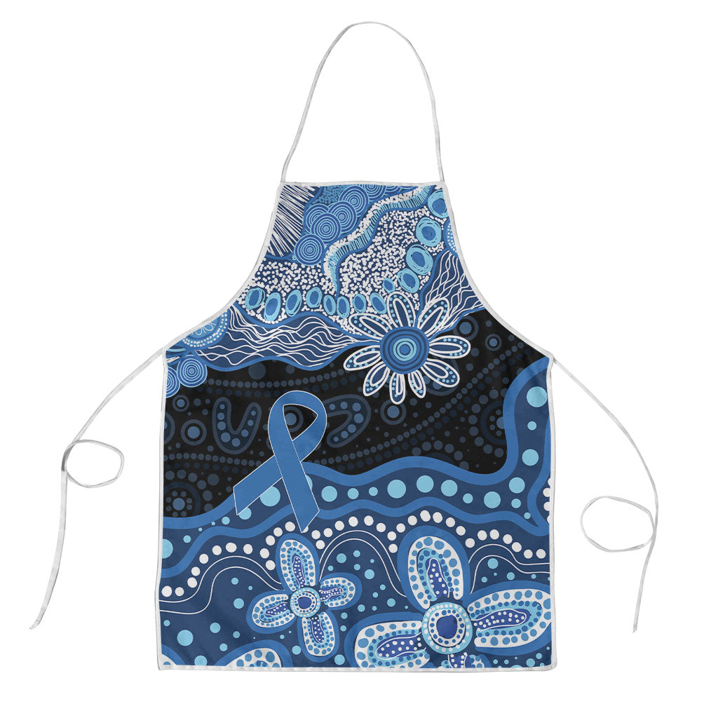 Prostate Cancer Awareness Aussie Indigenous Apron Blue Ribbon Aboriginal Arts