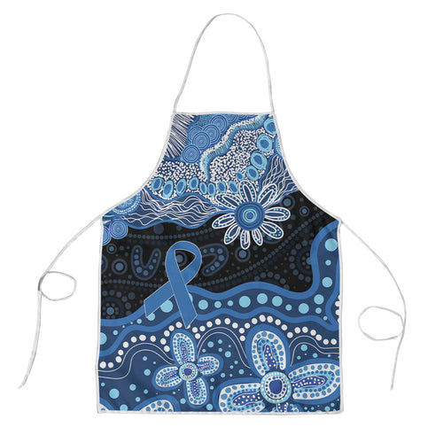 Prostate Cancer Awareness Aussie Indigenous Apron Blue Ribbon Aboriginal Arts