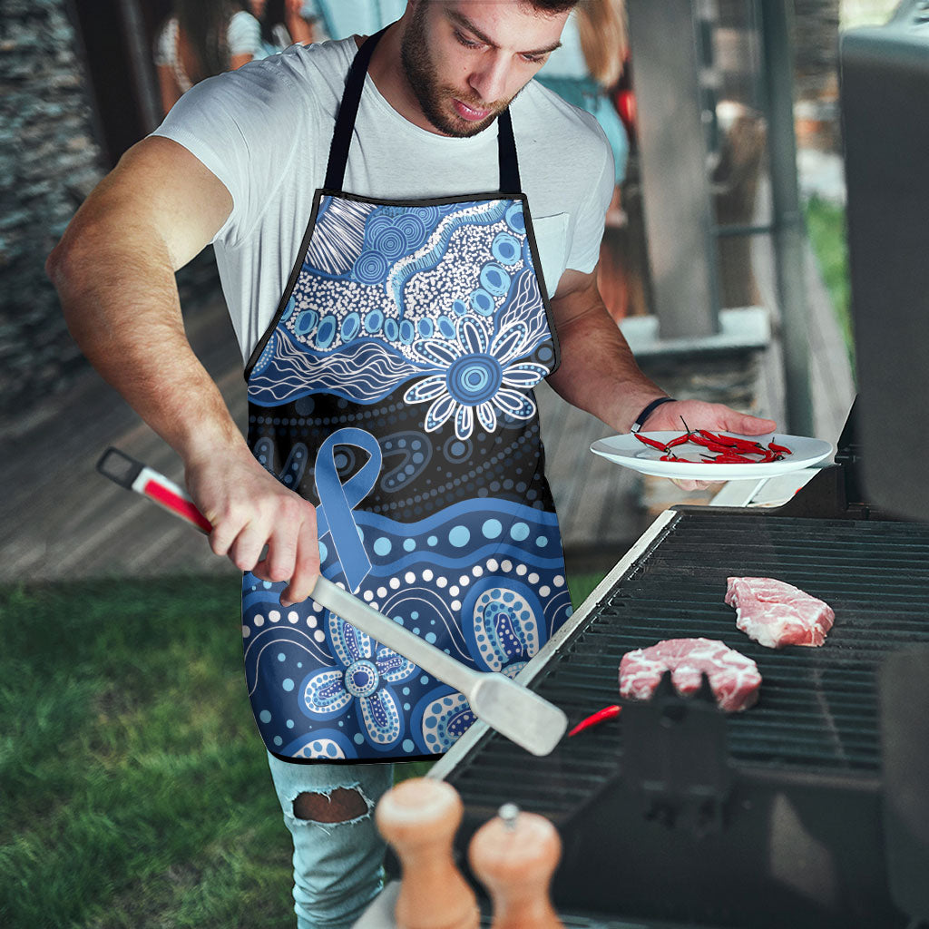 Prostate Cancer Awareness Aussie Indigenous Apron Blue Ribbon Aboriginal Arts