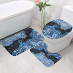 Prostate Cancer Awareness Aussie Indigenous Bathroom Set Blue Ribbon Aboriginal Arts