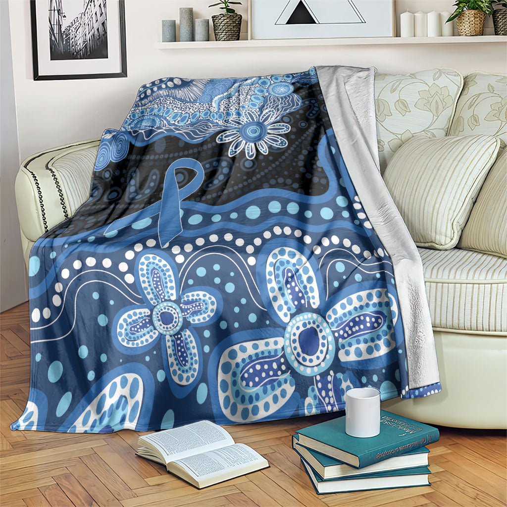Prostate Cancer Awareness Aussie Indigenous Blanket Blue Ribbon Aboriginal Arts