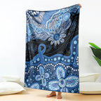 Prostate Cancer Awareness Aussie Indigenous Blanket Blue Ribbon Aboriginal Arts