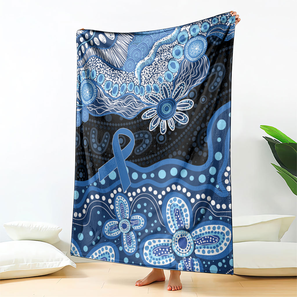 Prostate Cancer Awareness Aussie Indigenous Blanket Blue Ribbon Aboriginal Arts