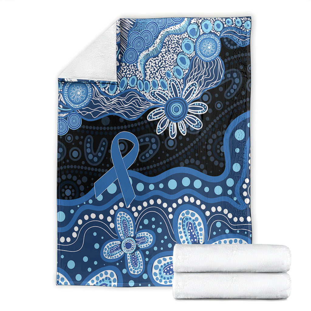 Prostate Cancer Awareness Aussie Indigenous Blanket Blue Ribbon Aboriginal Arts