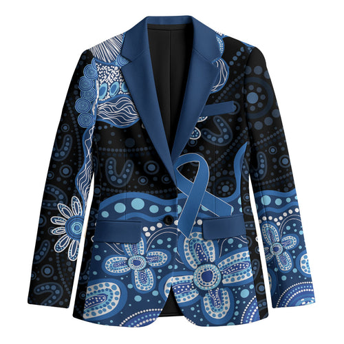 Prostate Cancer Awareness Aussie Indigenous Blazer Blue Ribbon Aboriginal Arts