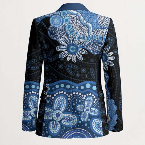 Prostate Cancer Awareness Aussie Indigenous Blazer Blue Ribbon Aboriginal Arts