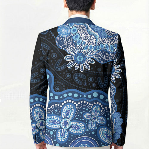 Prostate Cancer Awareness Aussie Indigenous Blazer Blue Ribbon Aboriginal Arts