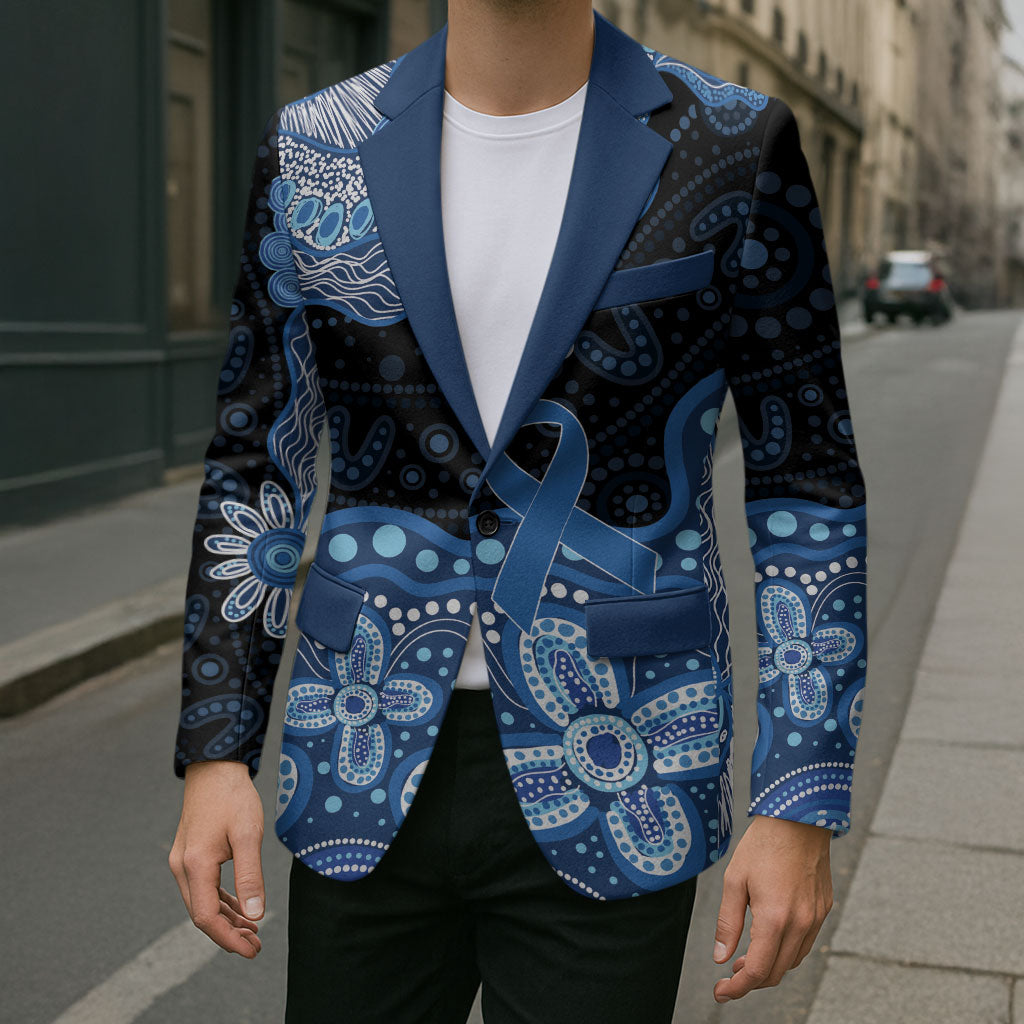 Prostate Cancer Awareness Aussie Indigenous Blazer Blue Ribbon Aboriginal Arts