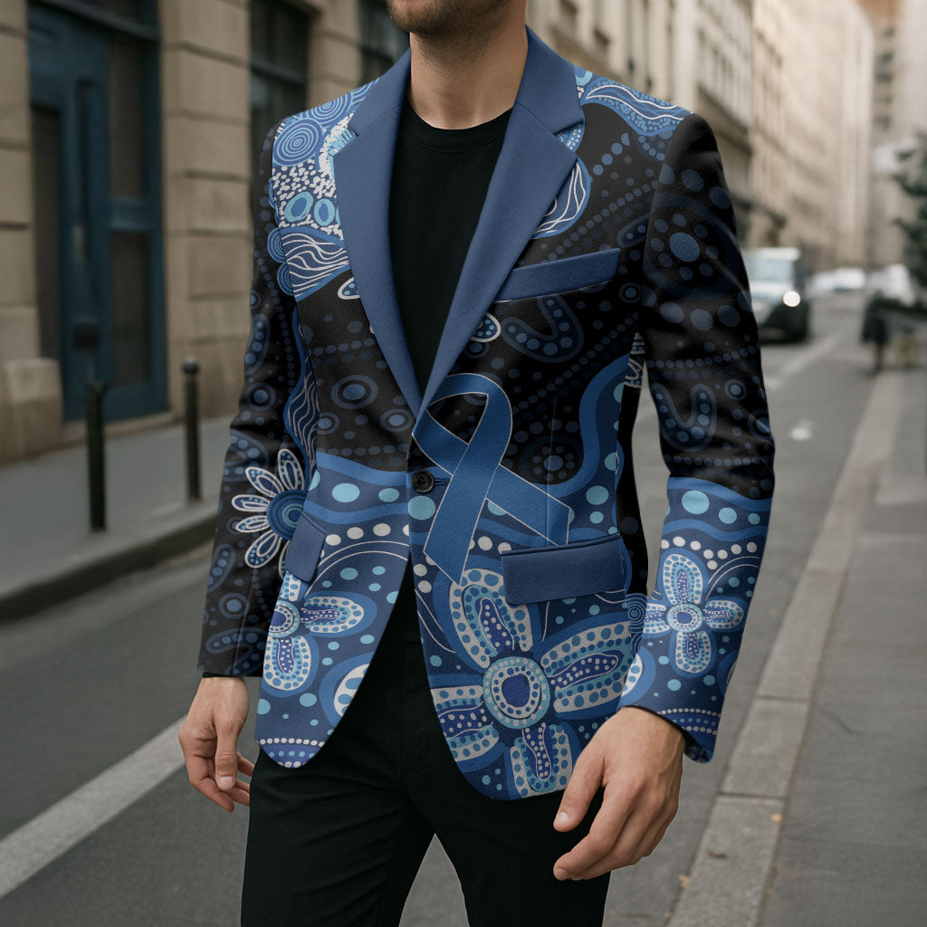 Prostate Cancer Awareness Aussie Indigenous Blazer Blue Ribbon Aboriginal Arts