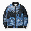 Prostate Cancer Awareness Aussie Indigenous Bomber Puffer Jacket Blue Ribbon Aboriginal Arts