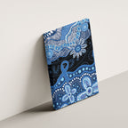 Prostate Cancer Awareness Aussie Indigenous Canvas Wall Art Blue Ribbon Aboriginal Arts