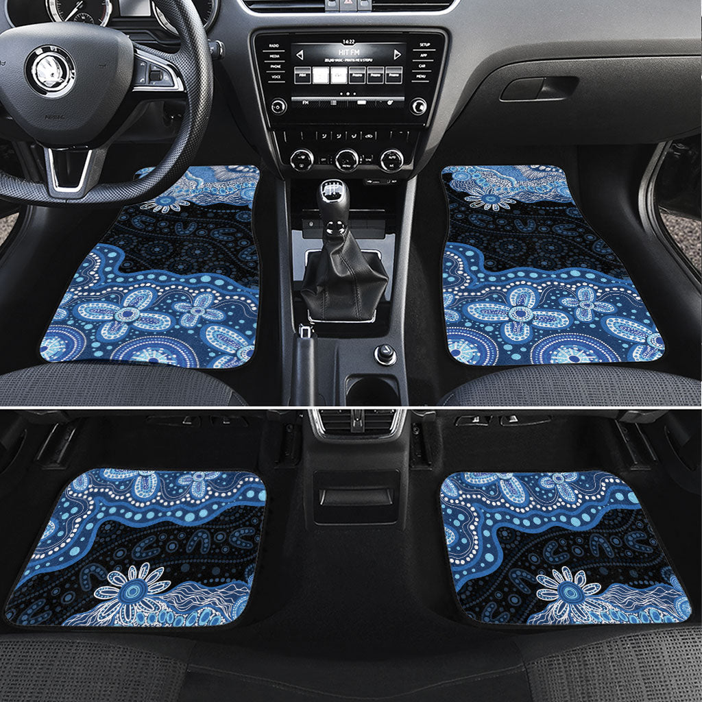 Prostate Cancer Awareness Aussie Indigenous Car Mats Blue Ribbon Aboriginal Arts