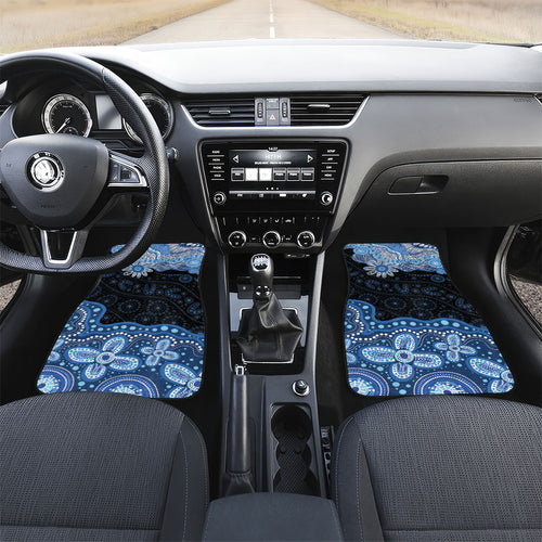 Prostate Cancer Awareness Aussie Indigenous Car Mats Blue Ribbon Aboriginal Arts