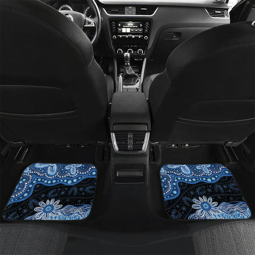 Prostate Cancer Awareness Aussie Indigenous Car Mats Blue Ribbon Aboriginal Arts