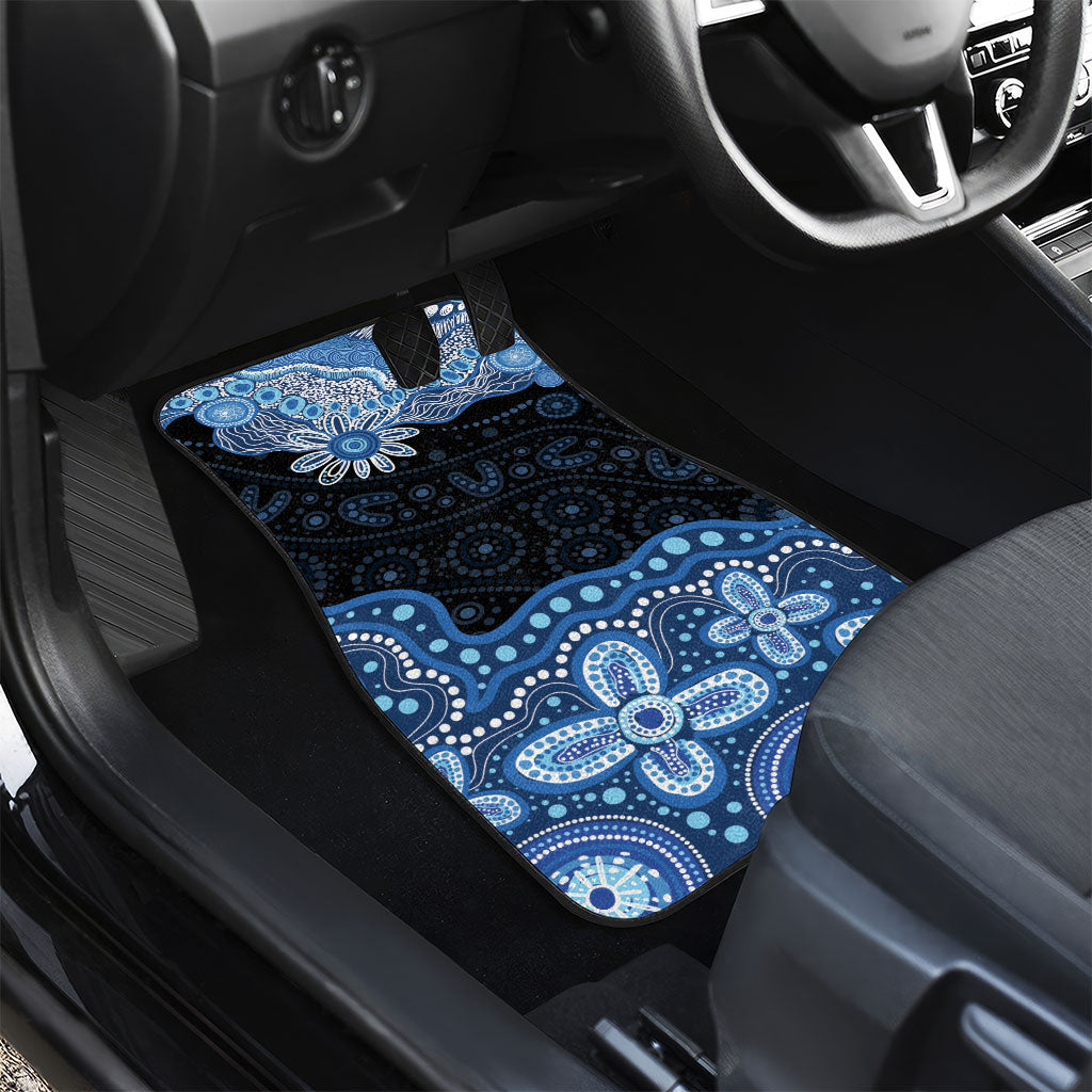 Prostate Cancer Awareness Aussie Indigenous Car Mats Blue Ribbon Aboriginal Arts