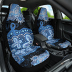 Prostate Cancer Awareness Aussie Indigenous Car Seat Cover Blue Ribbon Aboriginal Arts