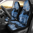 Prostate Cancer Awareness Aussie Indigenous Car Seat Cover Blue Ribbon Aboriginal Arts