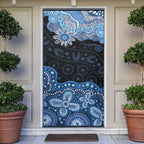Prostate Cancer Awareness Aussie Indigenous Door Cover Blue Ribbon Aboriginal Arts