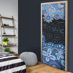 Prostate Cancer Awareness Aussie Indigenous Door Cover Blue Ribbon Aboriginal Arts