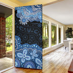 Prostate Cancer Awareness Aussie Indigenous Door Cover Blue Ribbon Aboriginal Arts