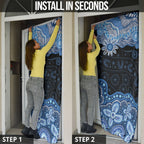Prostate Cancer Awareness Aussie Indigenous Door Cover Blue Ribbon Aboriginal Arts