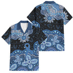 Prostate Cancer Awareness Aussie Indigenous Family Matching Mermaid Dress and Hawaiian Shirt Blue Ribbon Aboriginal Arts