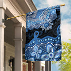 Prostate Cancer Awareness Aussie Indigenous Garden Flag Blue Ribbon Aboriginal Arts