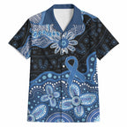 Prostate Cancer Awareness Aussie Indigenous Hawaiian Shirt Blue Ribbon Aboriginal Arts