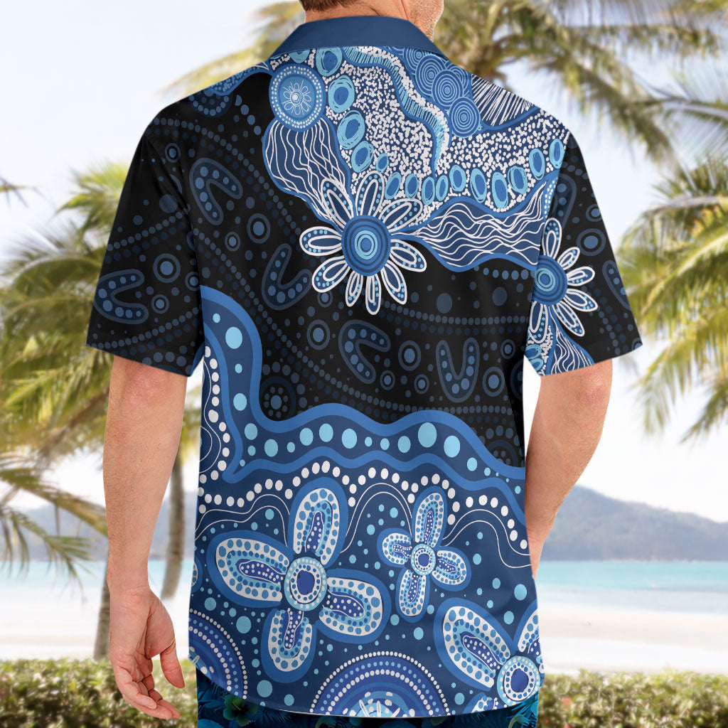 Prostate Cancer Awareness Aussie Indigenous Hawaiian Shirt Blue Ribbon Aboriginal Arts
