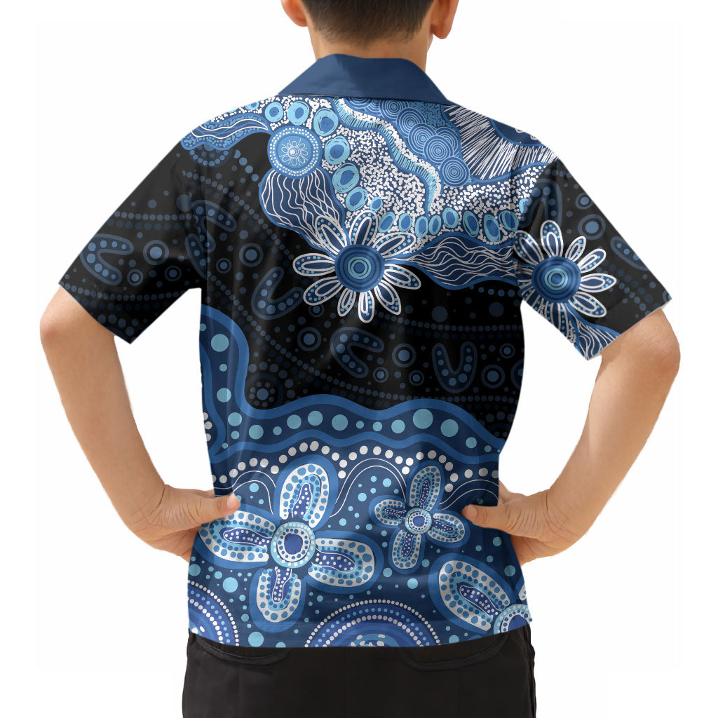 Prostate Cancer Awareness Aussie Indigenous Hawaiian Shirt Blue Ribbon Aboriginal Arts
