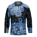 Prostate Cancer Awareness Aussie Indigenous Hockey Jersey Blue Ribbon Aboriginal Arts