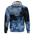 Prostate Cancer Awareness Aussie Indigenous Hoodie Blue Ribbon Aboriginal Arts