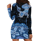 Prostate Cancer Awareness Aussie Indigenous Hoodie Dress Blue Ribbon Aboriginal Arts