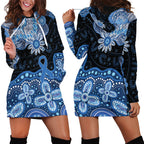 Prostate Cancer Awareness Aussie Indigenous Hoodie Dress Blue Ribbon Aboriginal Arts