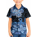 Prostate Cancer Awareness Aussie Indigenous Kid Hawaiian Shirt Blue Ribbon Aboriginal Arts