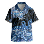 Prostate Cancer Awareness Aussie Indigenous Kid Hawaiian Shirt Blue Ribbon Aboriginal Arts