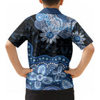 Prostate Cancer Awareness Aussie Indigenous Kid Hawaiian Shirt Blue Ribbon Aboriginal Arts