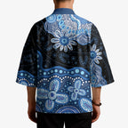 Prostate Cancer Awareness Aussie Indigenous Kimono Blue Ribbon Aboriginal Arts