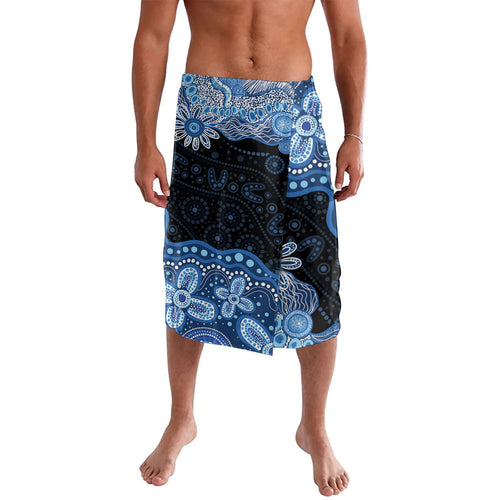 Prostate Cancer Awareness Aussie Indigenous Lavalava Blue Ribbon Aboriginal Arts