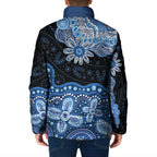 Prostate Cancer Awareness Aussie Indigenous Padded Jacket Blue Ribbon Aboriginal Arts