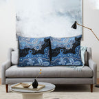 Prostate Cancer Awareness Aussie Indigenous Pillow Cover Blue Ribbon Aboriginal Arts