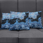 Prostate Cancer Awareness Aussie Indigenous Pillow Cover Blue Ribbon Aboriginal Arts