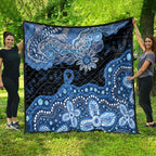 Prostate Cancer Awareness Aussie Indigenous Quilt Blue Ribbon Aboriginal Arts