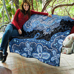 Prostate Cancer Awareness Aussie Indigenous Quilt Blue Ribbon Aboriginal Arts