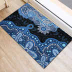 Prostate Cancer Awareness Aussie Indigenous Rubber Doormat Blue Ribbon Aboriginal Arts