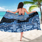 Prostate Cancer Awareness Aussie Indigenous Sarong Blue Ribbon Aboriginal Arts