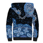 Prostate Cancer Awareness Aussie Indigenous Sherpa Hoodie Blue Ribbon Aboriginal Arts