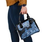 Prostate Cancer Awareness Aussie Indigenous Shoulder Handbag Blue Ribbon Aboriginal Arts