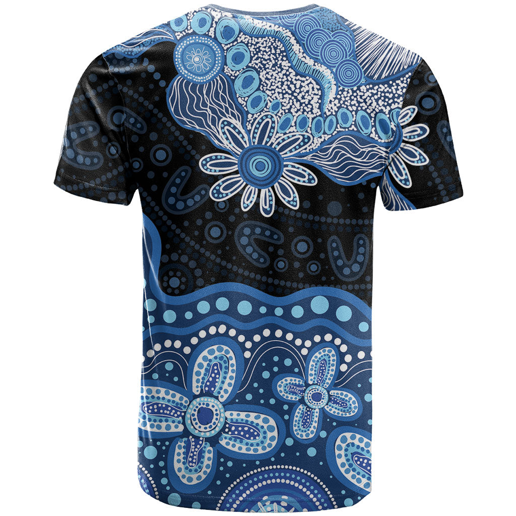 Prostate Cancer Awareness Aussie Indigenous T Shirt Blue Ribbon Aboriginal Arts