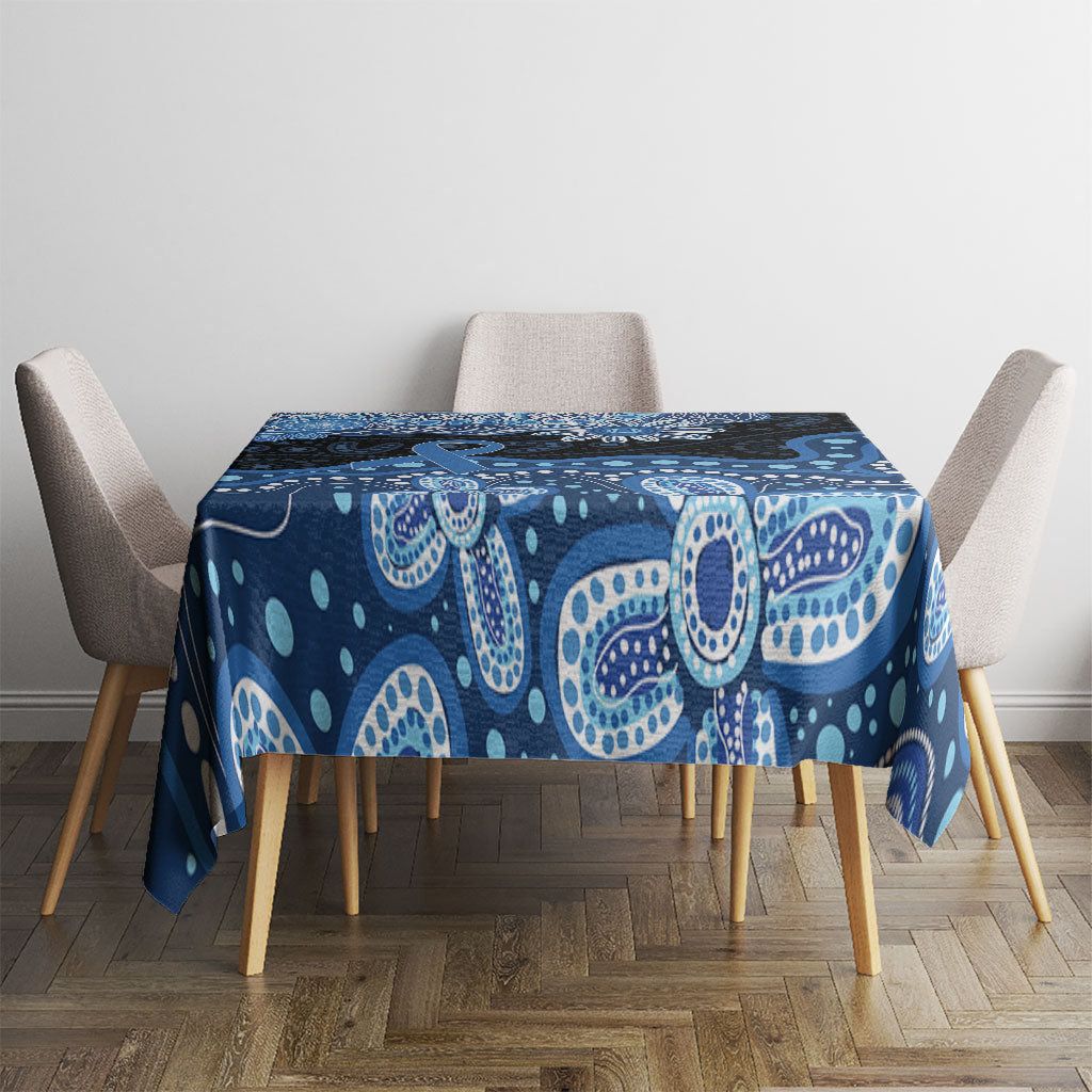 Prostate Cancer Awareness Aussie Indigenous Tablecloth Blue Ribbon Aboriginal Arts